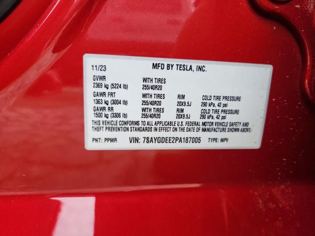 2023 TESLA MODEL Y - 7SAYGDEE2PA187005