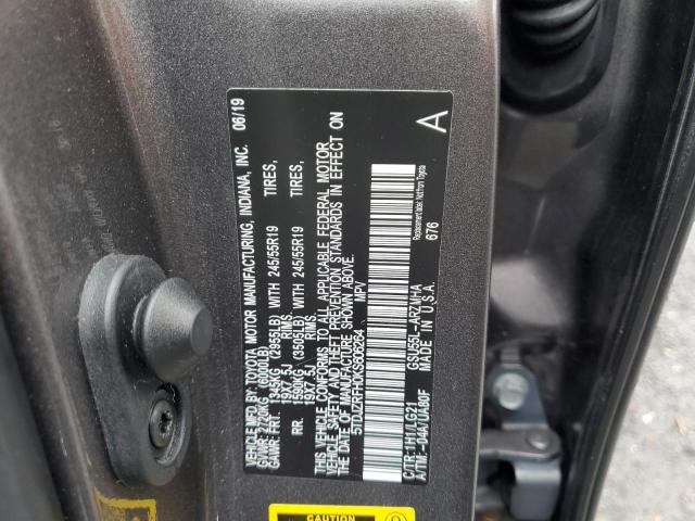 2019 TOYOTA HIGHLANDER 5TDJZRFH0KS606264