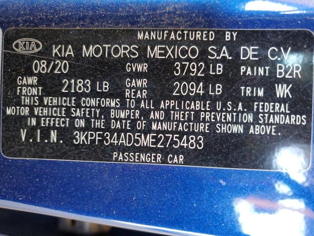 2021 KIA FORTE GT L - 3KPF34AD5ME275483