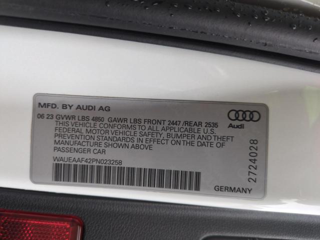 2023 AUDI A4 PREMIUM WAUEAAF42PN023258