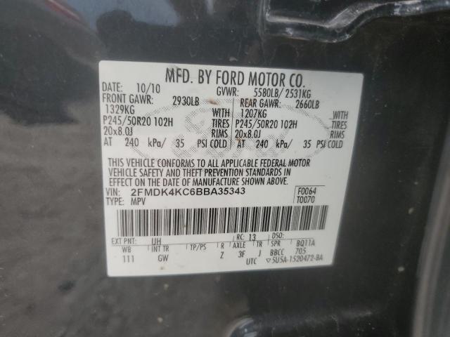 2011 FORD EDGE LIMIT - 2FMDK4KC6BBA35343