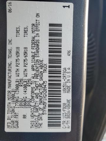 2016 TOYOTA TUNDRA DOU 5TFRW5F1XGX209475