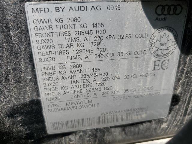 2017 AUDI Q7 TECHNIK WA1WAAF78HD000540
