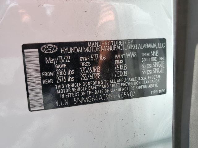 2022 HYUNDAI SANTA FE S 5NMS64AJ9NH465907