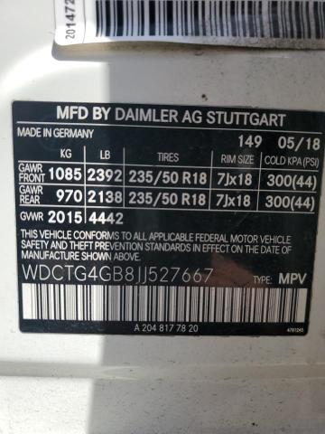 2018 MERCEDES-BENZ GLA 250 4M WDCTG4GB8JJ527667