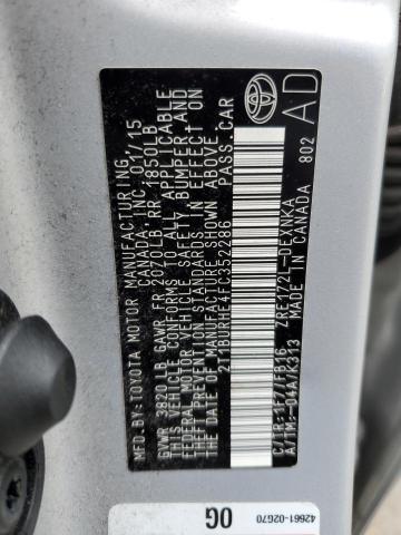 2015 TOYOTA COROLLA L - 2T1BURHE4FC352286