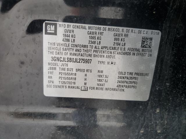 2018 CHEVROLET TRAX 1LT - 3GNCJLSB0JL275907