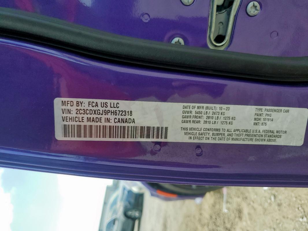 2023 DODGE CHARGER SC 2C3CDXGJ9PH672318