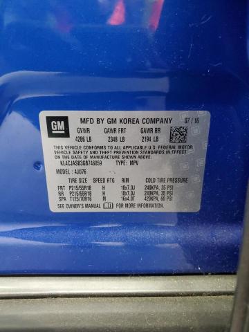2016 BUICK ENCORE KL4CJASB3GB746059