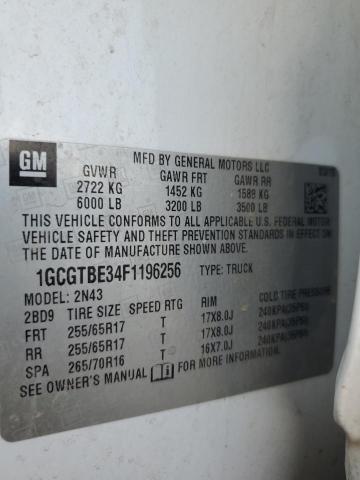 2015 CHEVROLET COLORADO L - 1GCGTBE34F1196256