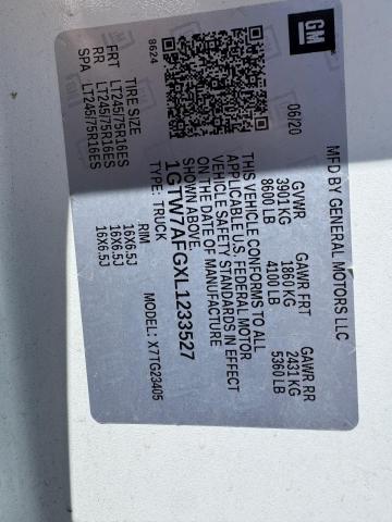 2020 GMC SAVANA G25 1GTW7AFGXL1233527