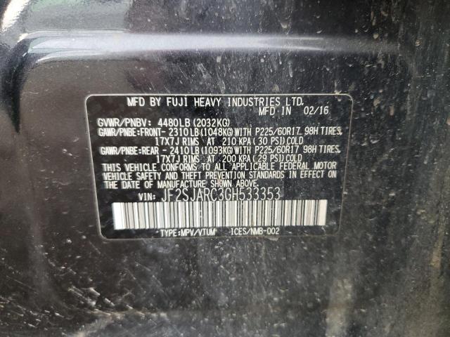 2016 SUBARU FORESTER 2 - JF2SJARC3GH533353