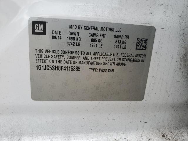 2015 CHEVROLET SONIC LT 1G1JC5SH8F4115385