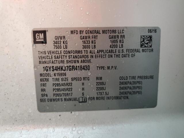 2016 CADILLAC ESCALADE E 1GYS4HKJ7GR418430