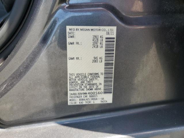 2021 NISSAN ALTIMA SV - 1N4BL4DV4MN400560