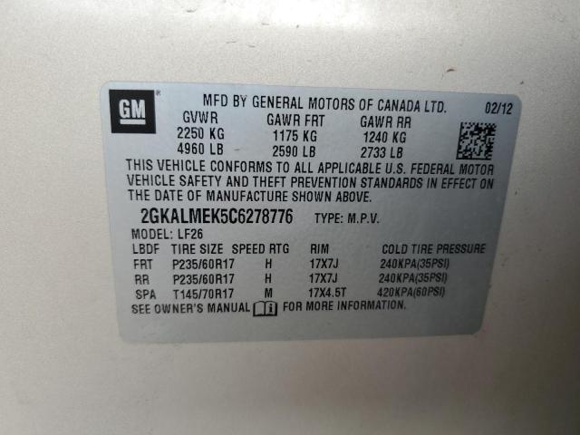 2012 GMC TERRAIN SL - 2GKALMEK5C6278776