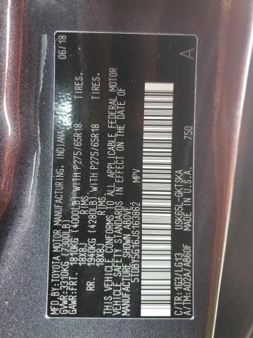 2018 TOYOTA SEQUOIA SR 5TDBY5G16JS163862