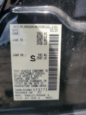 2019 NISSAN ALTIMA SR - 1N4BL4CV6KC173771