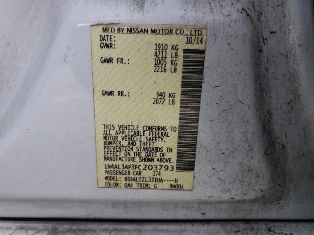 2015 NISSAN ALTIMA 2.5 - 1N4AL3AP3FC203793