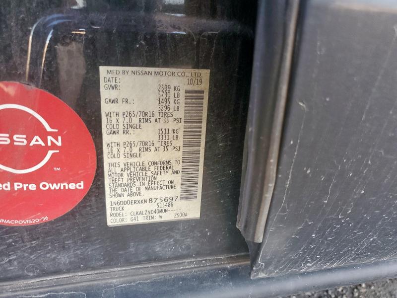 2019 NISSAN FRONTIER S - 1N6DD0ERXKN875697