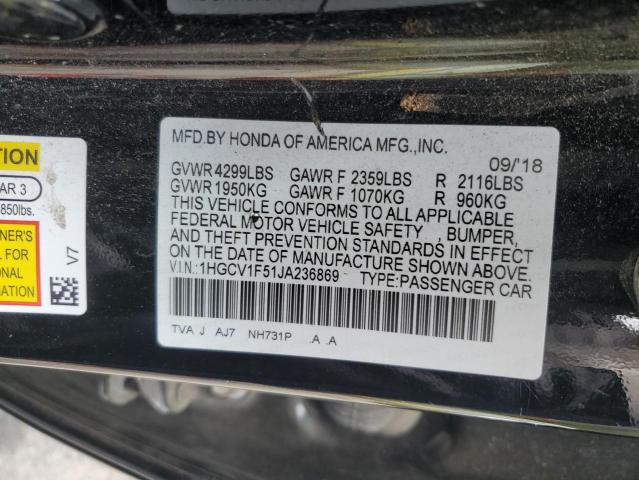 2018 HONDA ACCORD EXL 1HGCV1F51JA236869