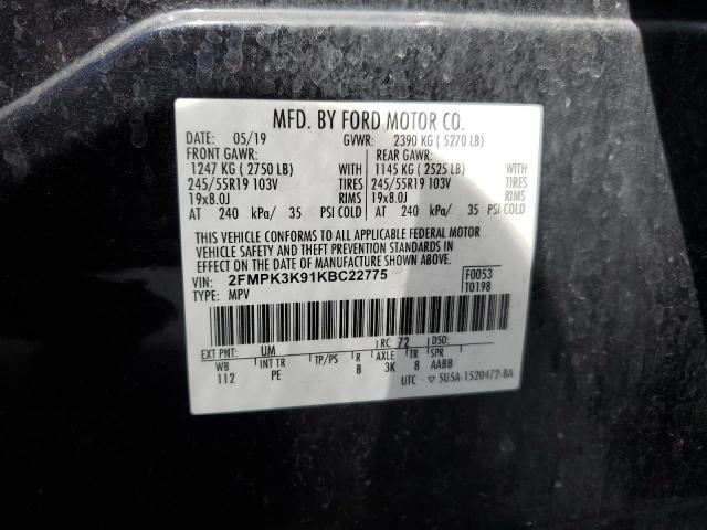 2019 FORD EDGE TITAN 2FMPK3K91KBC22775