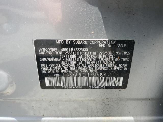 2020 SUBARU FORESTER S JF2SKARC0LH497094