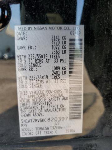 2019 NISSAN ROGUE S 5N1AT2MV6KC820397