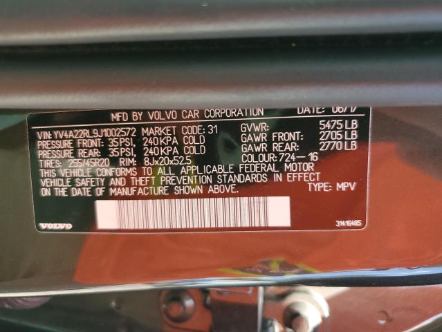 2018 VOLVO XC60 T6 IN YV4A22RL9J1002572