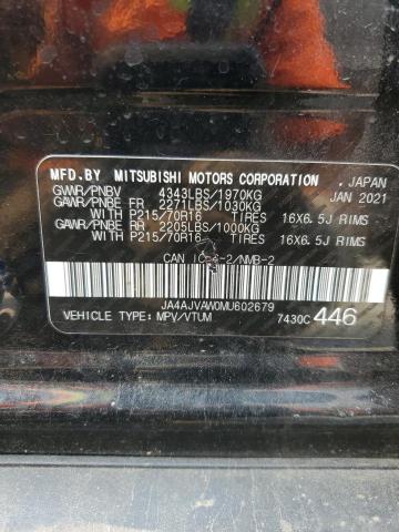 2021 MITSUBISHI RVR SE JA4AJVAW0MU602679