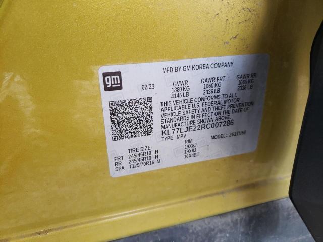 2024 CHEVROLET TRAX 2RS KL77LJE22RC007286
