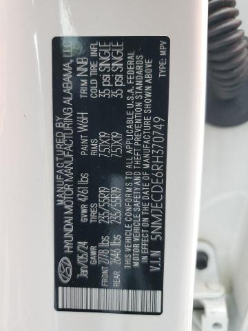 2024 HYUNDAI TUCSON LIM 5NMJECDE6RH370749