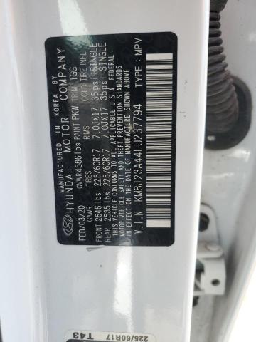 2020 HYUNDAI TUCSON SE KM8J23A44LU237794