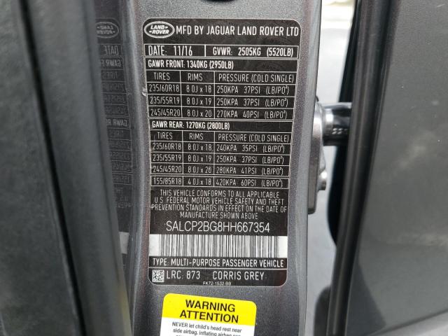 2017 LAND ROVER DISCOVERY SALCP2BG8HH667354