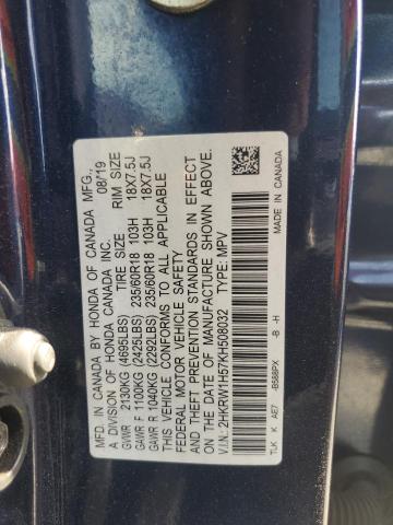 2019 HONDA CR-V EX 2HKRW1H57KH508032