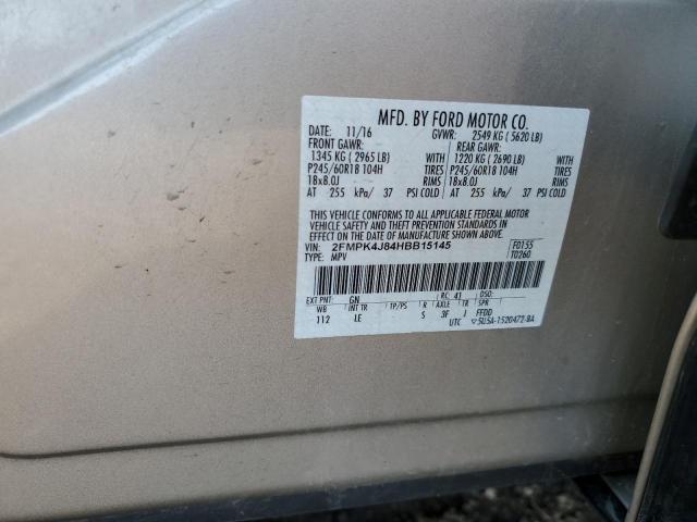 2017 FORD EDGE SEL 2FMPK4J84HBB15145