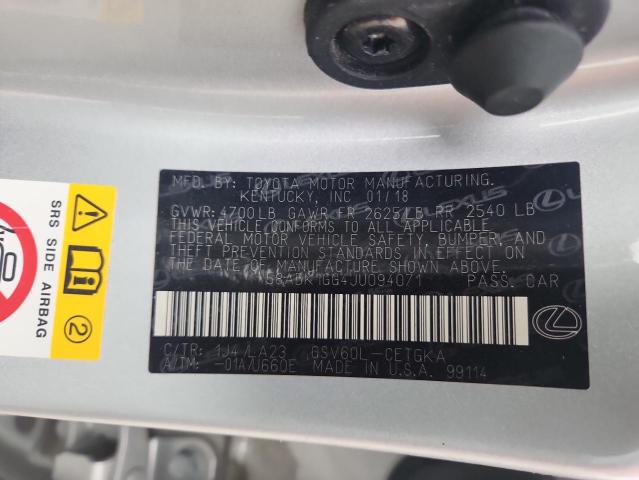 2018 LEXUS ES 350 58ABK1GG4JU094071