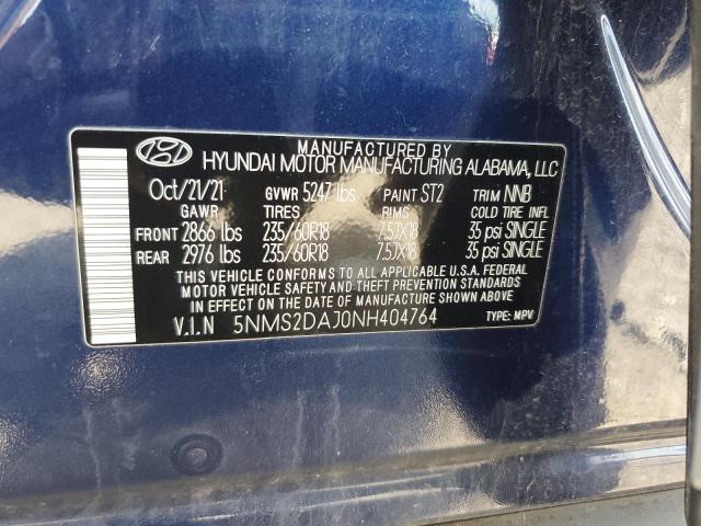 2022 HYUNDAI SANTA FE S - 5NMS2DAJ0NH404764