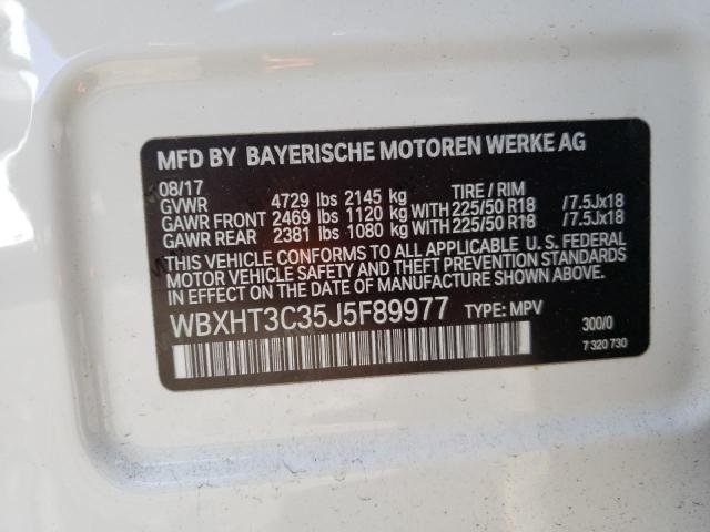 2018 BMW X1 XDRIVE2 - WBXHT3C35J5F89977