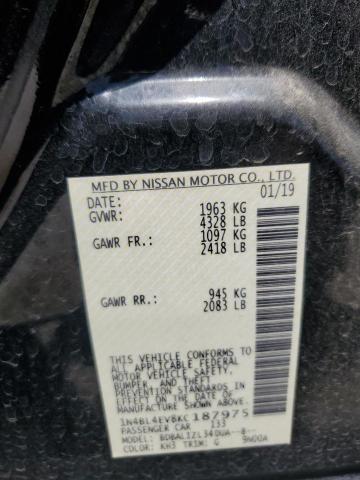2019 NISSAN ALTIMA SL 1N4BL4EV8KC187975