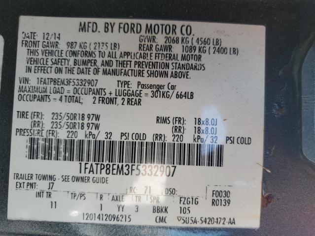 2015 FORD MUSTANG - 1FATP8EM3F5332907