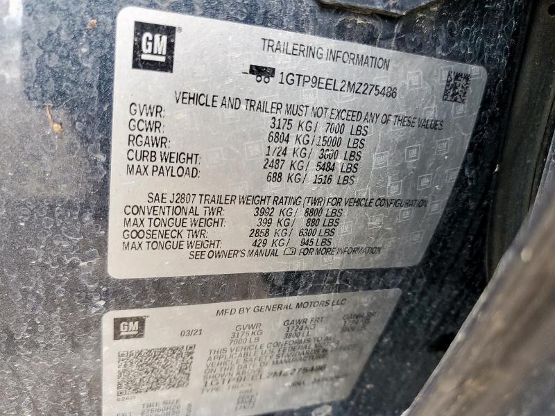 2021 GMC SIERRA K15 1GTP9EEL2MZ275486
