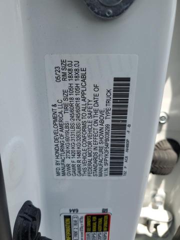 2023 HONDA RIDGELINE 5FPYK3F54PB038299
