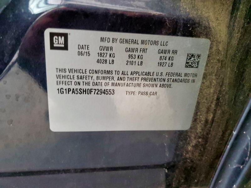 2015 CHEVROLET CRUZE LS #3304507464