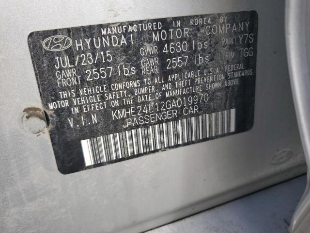 2016 HYUNDAI SONATA HYB KMHE24L12GA019970