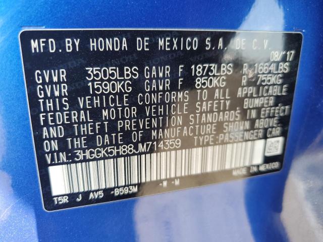 2018 HONDA FIT EX 3HGGK5H88JM714359