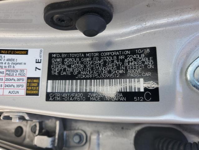2018 TOYOTA PRIUS PRIM - JTDKARFP5J3099512