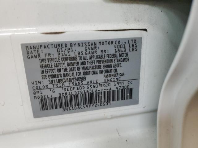 2021 NISSAN SENTRA SV - 3N1AB8CV4MY240509