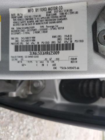 2017 LINCOLN MKZ RESERV 3LN6L5EC6HR625009
