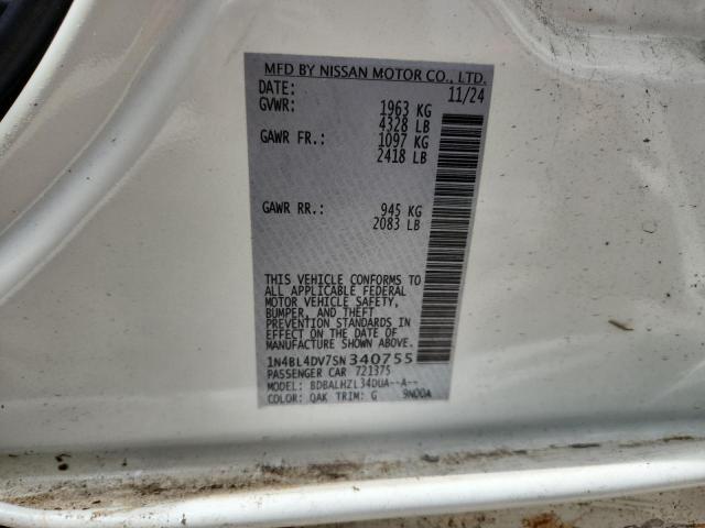 2025 NISSAN ALTIMA SV - 1N4BL4DV7SN340755